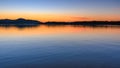 Sunrise Waterscape with Orange Horizon