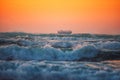 Sunrise Wave and Sea Royalty Free Stock Photo