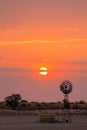 Sunrise windmill Royalty Free Stock Photo