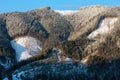 Sunrise winter Carpathian mountains, Ukraine