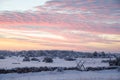 Sunrise in a winter landscape Royalty Free Stock Photo