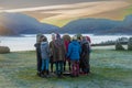 Sunrise at the Winter solstice at Castlerigg Stone Circle near Keswick in Cumbria