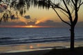 Sunrise from Woodgate Beach, Queensland, Australia Royalty Free Stock Photo