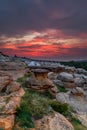 Sunrise at Writing on Stone Provincial Park in Alberta, Canada Royalty Free Stock Photo