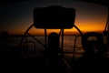 Sunrise in a yacht.