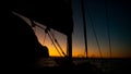 Sunrise in a yacht.