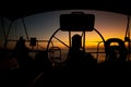 Sunrise in a yacht.
