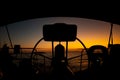 Sunrise in a yacht. Royalty Free Stock Photo