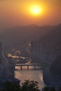 Sunrise yanan shanxi china Royalty Free Stock Photo