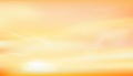 Sunrise with Yellow Sky and Cloud with bright light in Morning,Sunset Sky on Springtime,Vector horizon Golden hours with Orange