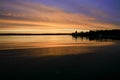 Sunrise, Yellowknife Bay. Royalty Free Stock Photo