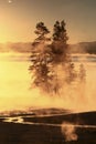 Sunrise at Yellowstone lake