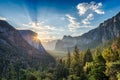 Sunrise at Yosemite Valley vista point