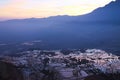 Sunrise in Yuanyang rice terraces Royalty Free Stock Photo