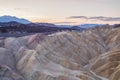 Sunrise at Zabriskie Point in Death Valley National Park, California, USA Royalty Free Stock Photo