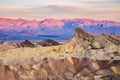 Sunrise at Zabriskie Point in Death Valley National Park, California, USA Royalty Free Stock Photo