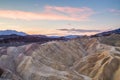 Sunrise at Zabriskie Point in Death Valley National Park, California, USA Royalty Free Stock Photo