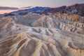 Sunrise at Zabriskie Point in Death Valley National Park, California, USA Royalty Free Stock Photo