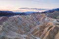 Sunrise at Zabriskie Point in Death Valley National Park, California, USA Royalty Free Stock Photo