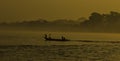 Sunrises over the Ayeyarwaddy river, Myanmar Royalty Free Stock Photo