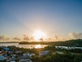 Sunrising in La pointe du Bout, Les Trois-Ilets, Martinique Royalty Free Stock Photo