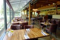 Sunroom covered Dining Tables with Patio View