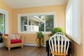 Sunroom with Furnishings and Window View Royalty Free Stock Photo