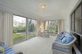 Sunroom with patio view Royalty Free Stock Photo