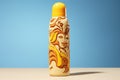 sunscreen bottle with sun drawing on skin made of cream