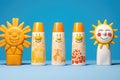 sunscreen bottles with various spf levels