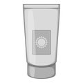 Sunscreen cream icon, gray monochrome style Royalty Free Stock Photo