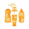 Sunscreen cream icon, sunblock SPF 50 Royalty Free Stock Photo