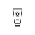 sunscreen line icon. Signs and symbols can be used for web, logo, mobile app, UI, UX