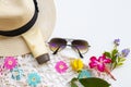 Sunscreen spf50 health care for skin face with sunglasses, hat and knitting of lifestyle woman