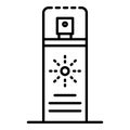 Sunscreen spray icon, outline style