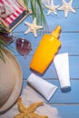 Sunscreen suncare background