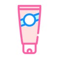 Sunscreen tube color icon vector isolated illustration