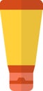 Sunscreen tube illustration in minimal style