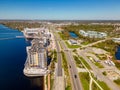 Sunseeker Resort Charlotte Harbor crane collapse from Hurricane Ian heavy winds Royalty Free Stock Photo