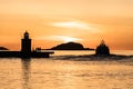 Sunset in Aalesund Town in Norway Royalty Free Stock Photo