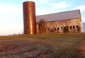 Before Sunset Abandoned Barn and Silo