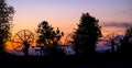 Sunset on an abandoned radio station