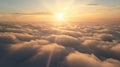 Sunset above cloud sea Royalty Free Stock Photo