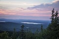 Sunset Above the Clouds. Dusk views from Cadillac Mountain. Royalty Free Stock Photo