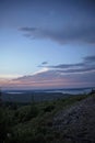 Sunset Above the Clouds. Dusk views from Cadillac Mountain. Royalty Free Stock Photo