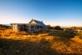 Sunset above Craigs Hut in the Victorian Alps, Australia Royalty Free Stock Photo