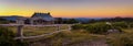 Sunset above Craigs Hut in the Victorian Alps, Australia Royalty Free Stock Photo