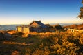 Sunset above Craigs Hut in the Victorian Alps, Australia Royalty Free Stock Photo