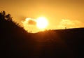 Sunset above dunes