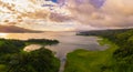 Sunset above Lake Arenal in Costa Rica Royalty Free Stock Photo